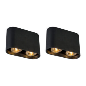 2 db modern fekete spotlámpa készlet - Ronda Duo – QAZQA