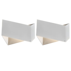 2 Db Design Fali Lámpa Készlet Fehér - Fold – Qazqa