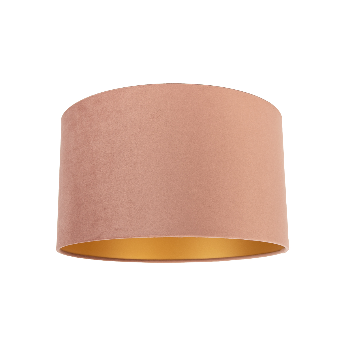 Rózsaszín Bársony Lámpaernyő 35/35/20 Arany Belsővel – Qazqa