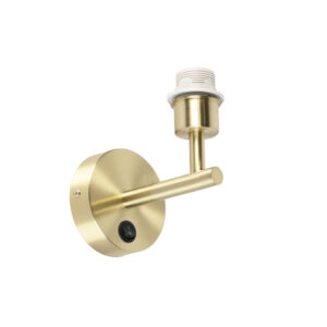 Modern Fali Lámpa Arany 1-Lámpás Kapcsolóval - Combi – Qazqa