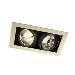 Beépített Reflektor Sárgaréz Állítható 2-Lámpás - Oneon – Qazqa