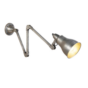 Ipari Fali Lámpa Szürke Állítható - Mersey – Qazqa