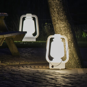 Állólámpa Fehér 51 Cm Ip44 - Storm Large – Qazqa