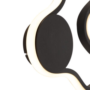 Modern Fekete Fali Lámpa Led-Del - Plomp – Qazqa