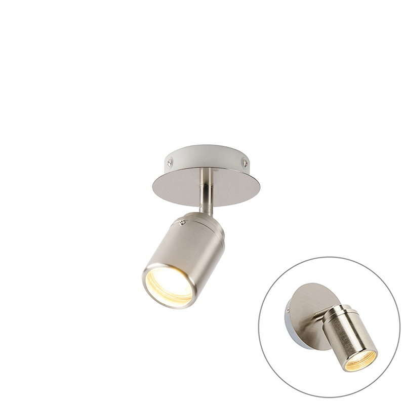 Modern Fürdőszoba Spotlámpa Acél Ip44 - Ducha – Qazqa