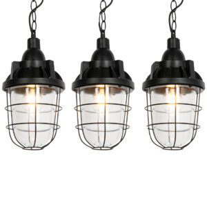 3 Db Ipari Lógólámpa Szett Fekete - Cabin – Qazqa