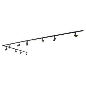 Modern 1 Fázisú Sínrendszer 10 Spottal Fekete - Jeana – Qazqa