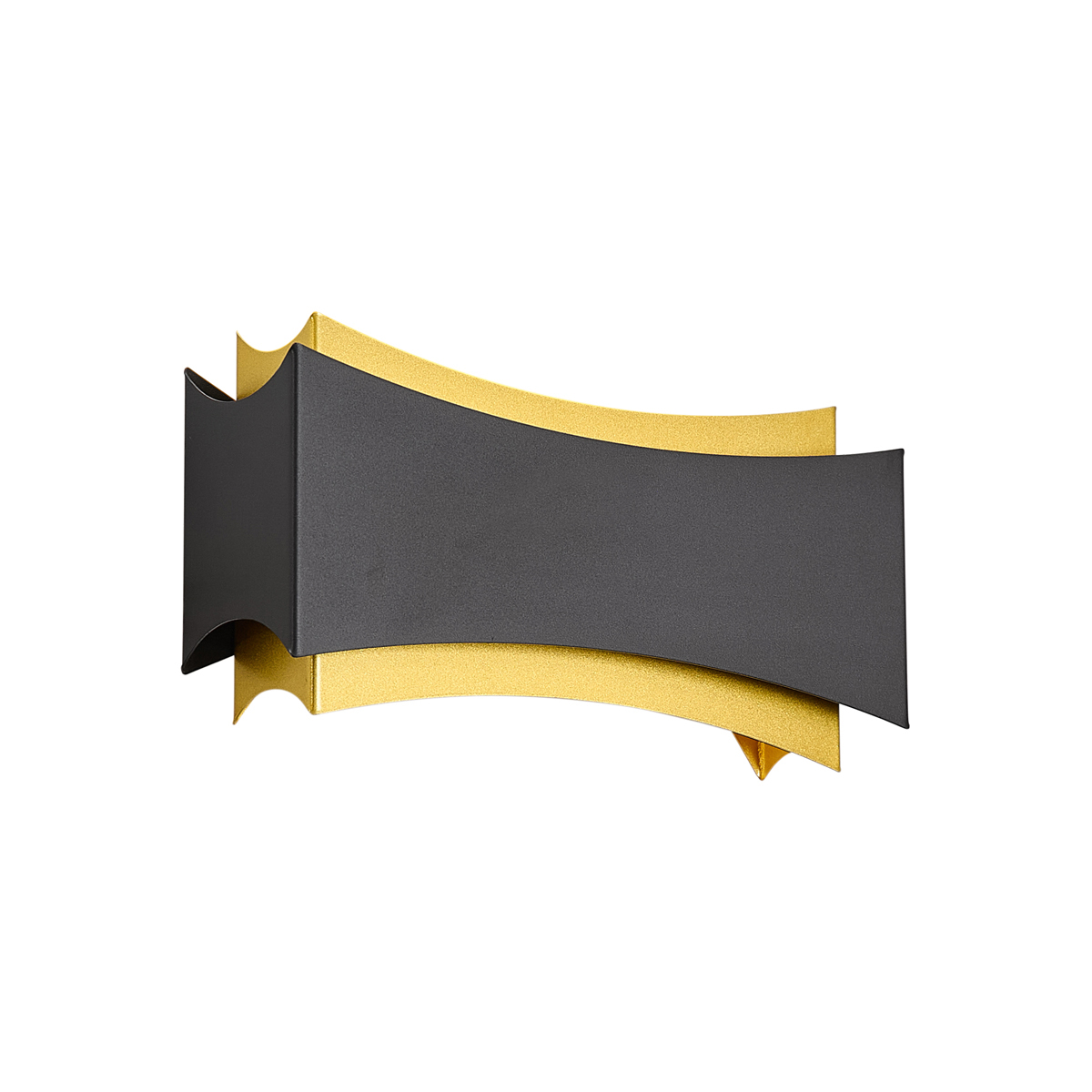 Modern Fali Lámpa Fekete Arannyal - Plats – Qazqa