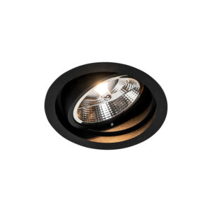 Kerek beépíthető reflektor fekete állítható - Chuck 111 – QAZQA