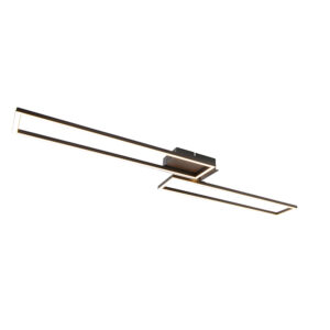 Mennyezeti Lámpa Megnyúlt Fekete 3 Fokozatú Fényerőszabályzóval - Plazas Novo – Qazqa