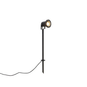 Tűs Spot Lámpa Fekete Állítható Ip44 Kábellel És Dugóval - Basic – Qazqa