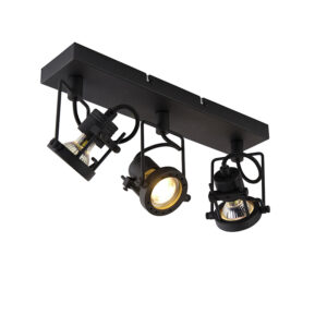 Ipari Reflektor Lámpa Fekete 3-Lámpás - Suplux – Qazqa