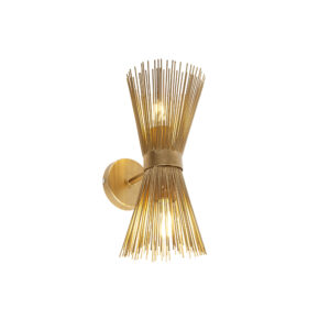 Art Deco Fali Lámpa Arany 2-Lámpás - Broom – Qazqa