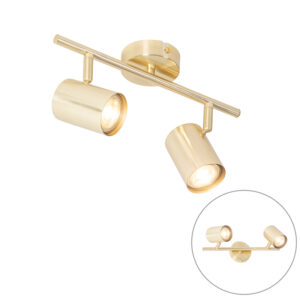 Modern Mennyezeti Lámpa Sárgarézzel 2-Lámpás Állítható - Jeana – Qazqa