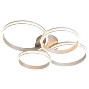 Acél Mennyezeti Lámpa Beépített Led-Del 3 Fokozatú Fényerőszabályzóval 4 Lámpás - Navara – Qazqa