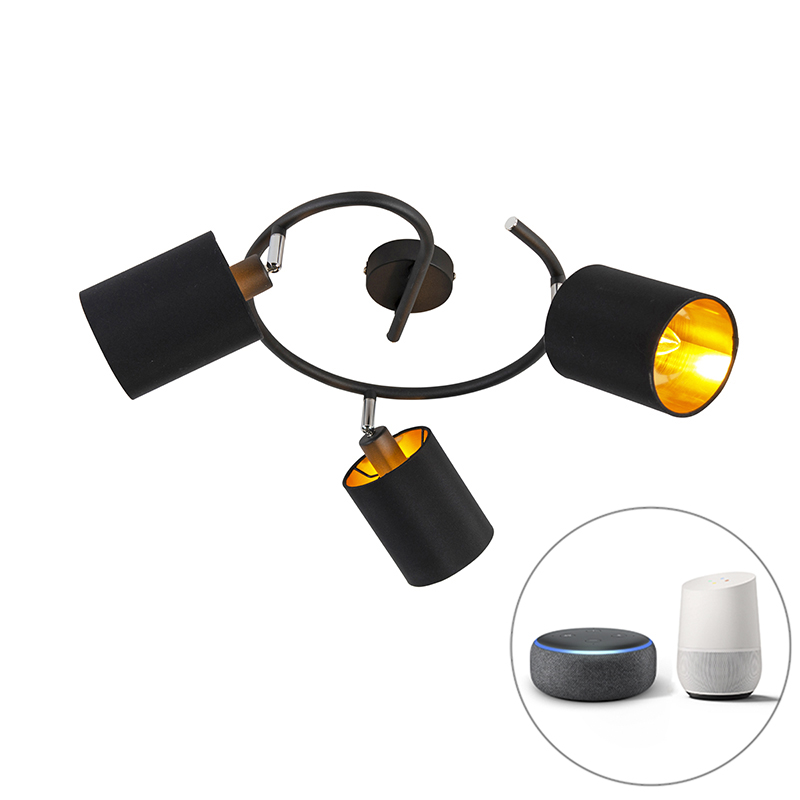 Okos Modern Mennyezeti Lámpa Fekete