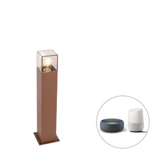 Okos álló kültéri lámpa rozsdabarna 50 cm Wifi-vel P45 - Denmark – QAZQA