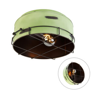 Ipari Mennyezeti Lámpa Zöld 35 Cm - Barril – Qazqa