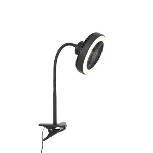 Asztali Ventilátor Fekete Led-Del 2700K - Dores – Qazqa