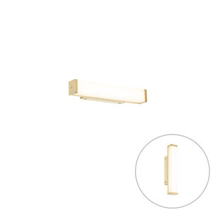 Fürdőszoba fali lámpa sárgaréz 32 cm LED-del IP44 - Cascada – QAZQA