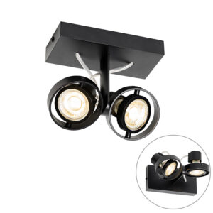 Modern Fekete Reflektor 2-Lámpás - Master 50 – Qazqa