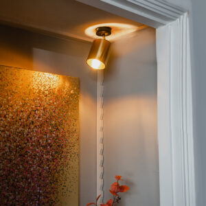 Modern Spotlámpa Fekete Arannyal - Lofty – Qazqa