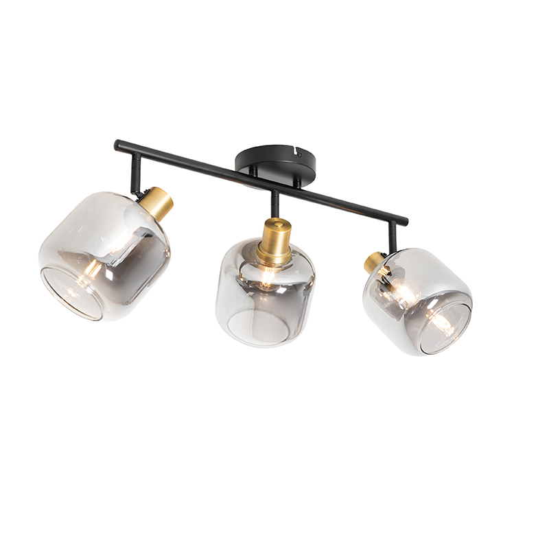 Mennyezeti Spotlámpa Fekete Füstüveggel