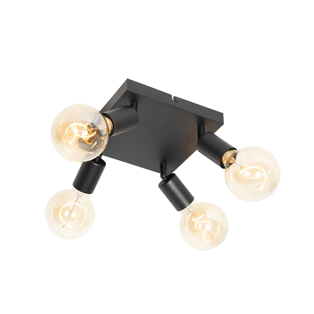 Modern Fekete Négylámpás Spotlámpa - Facil – Qazqa