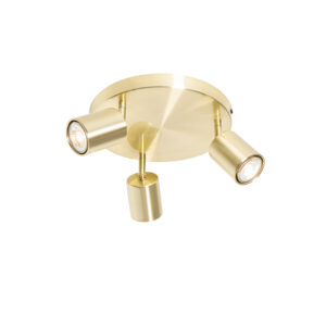 Modern Mennyezeti Lámpa Sárgaréz Állítható Kerek 3-Lámpás - Java – Qazqa