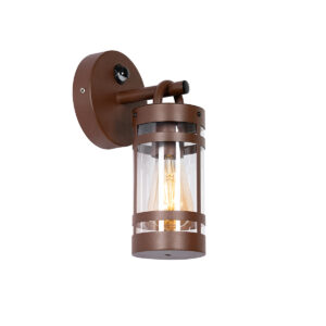 Kültéri Fali Lámpa Rozsdabarna Ip44 Mozgásérzékelővel - Ruben – Qazqa