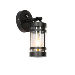 Kültéri Fali Lámpa Fekete Ip44 Mozgásérzékelővel - Ruben – Qazqa