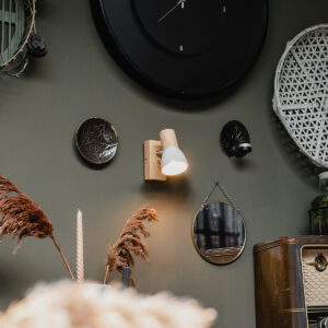 Rusztikus Fali Lámpa Fa Fehér Állítható - Thorin – Qazqa