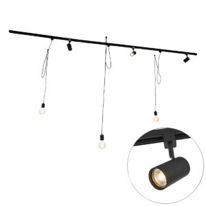 Okos Sínrendszer Fekete 3 Spotlámpával És Függőlámpa 1 Fázisú - Cavalux Jeana – Qazqa