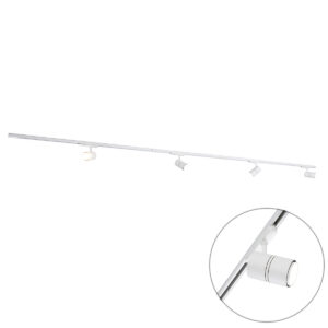 Modern 3 Fázisú Sínrendszer Fehér 4 Spotlámpával 3000-4000K - Ruler 38 – Qazqa