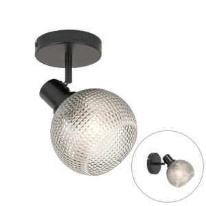 Design Spotlámpa Fekete Füstüveggel - Chico – Qazqa