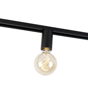 E27 foglalat sín felfüggesztéssel 1 fázisú sínhez fekete - Jeana – QAZQA