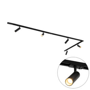 Modern fekete sínrendszer 5 spotlámpával