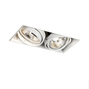 Beépített Spotlámpa Fehér Gu10 Ar70 Keret Nélküli 2-Lámpás - Oneon – Qazqa