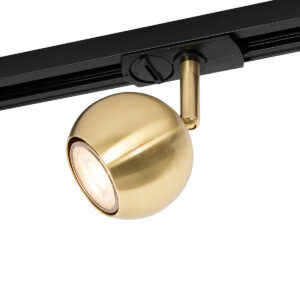 Modern 1 fázisú sínlámpa fekete arannyal - Gissi – QAZQA