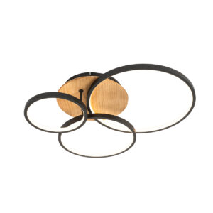 Fekete Mennyezeti Lámpa Fával