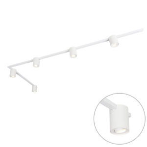 Modern fehér sínrendszer 5 spotlámpával