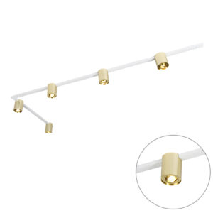 Arany és fehér sínrendszer 5 spotlámpával