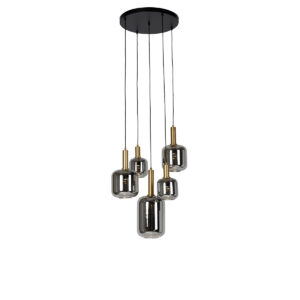 Függőlámpa Fekete Arannyal És Füstüveggel