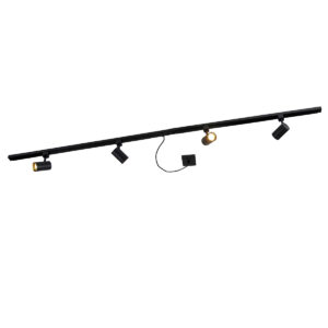 1 fázisú fekete sínrendszer 4 spotlámpával és I-tápellátással négyzet alakban - Jeana – QAZQA