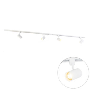 Modern 1 fázisú sínrendszer 4 fehér spotlámpával - Jeana – QAZQA