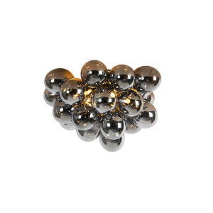 Okos mennyezeti lámpa fekete füstüveggel 6 Wifi G9-es foglalattal - Uvas – QAZQA