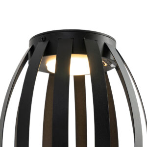 Kültéri Asztali Lámpa Fekete 3 Fokozatú Fényerő-Szabályozóval