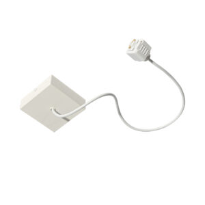 Tápkábel Négyszögletes Szerelőlappal 1 Fázisú Sínhez Fehér - Iconic – Qazqa