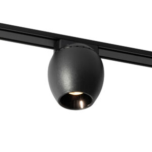 Modern Fekete Spotlámpa 1 Fázisú Sínrendszerhez 6W 3000K - Magnetic Zagaye – Qazqa