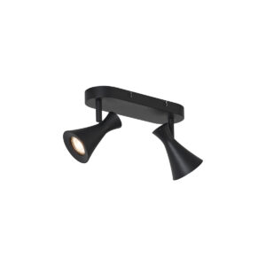 Modern Fekete Mennyezeti Spotlámpa 2-Lámpás Állítható - Triangle – Qazqa